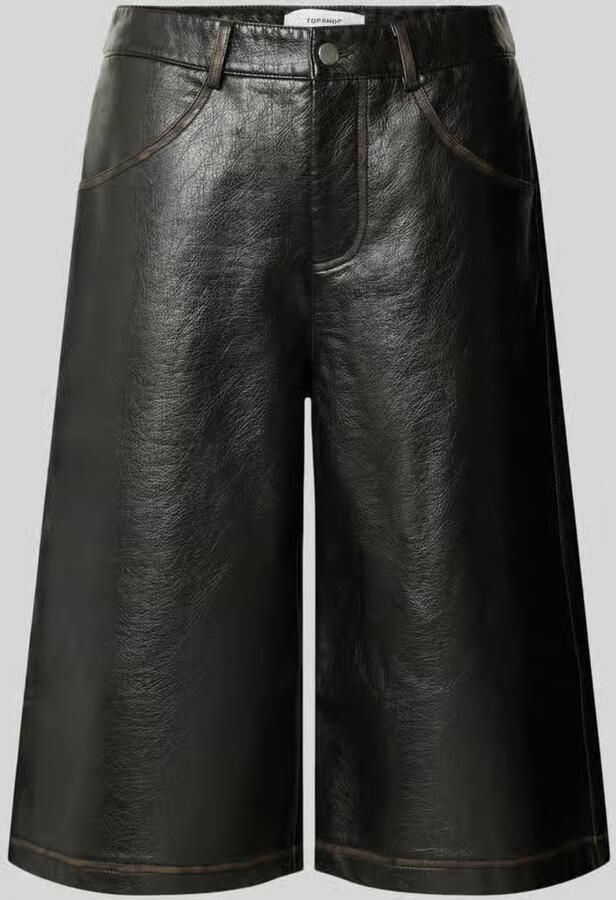 Topshop Korte broek in leerlook model 'SILJE'