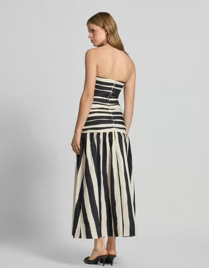 Topshop midi-jurk in bandeaumodel model 'LISA' - Foto 3