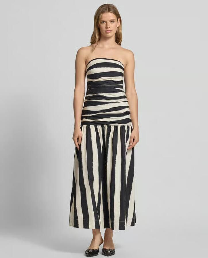 Topshop midi-jurk in bandeaumodel model 'LISA' - Foto 4