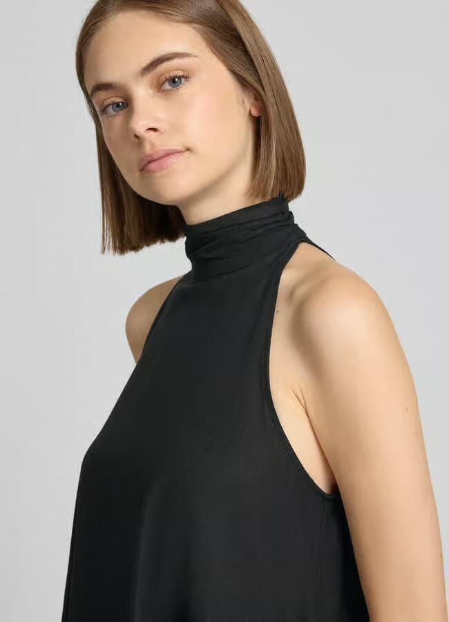 Topshop mini-jurk van linnenmix met halter model 'SARA' - Foto 2