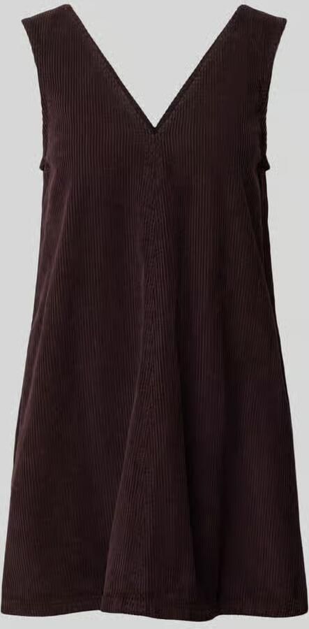 Topshop Minijurk van ribfluweel met V-hals model 'ERIKA'