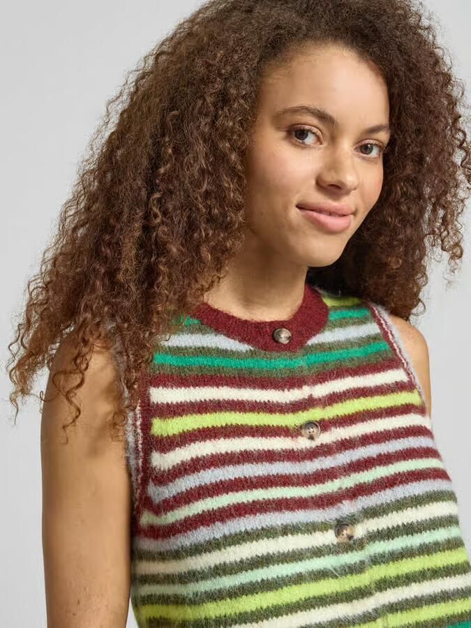 Topshop Mouwloos vest met streepmotief model 'CARO' - Foto 4