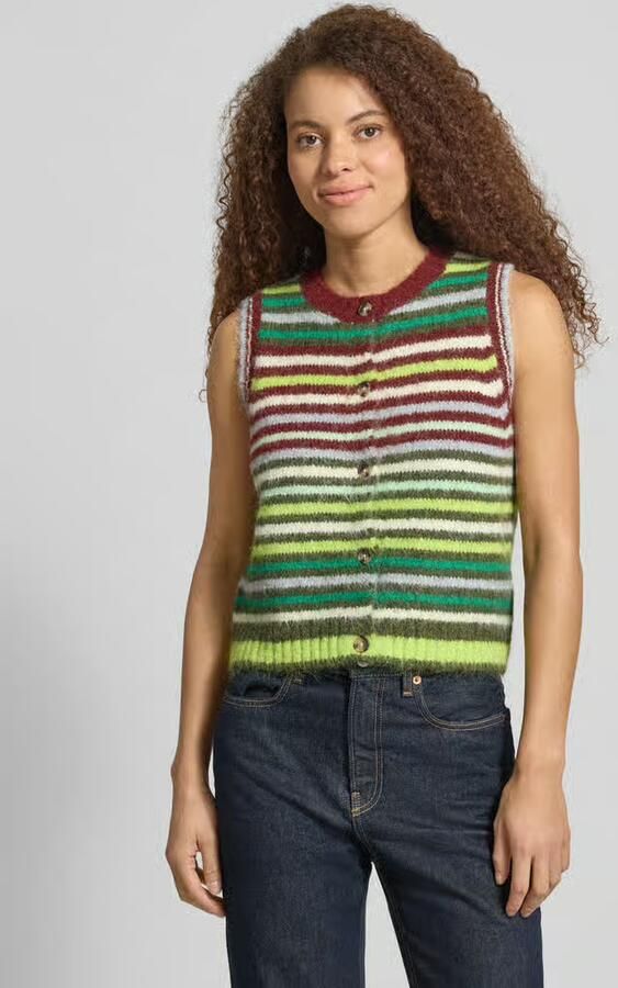 Topshop Mouwloos vest met streepmotief model 'CARO' - Foto 5