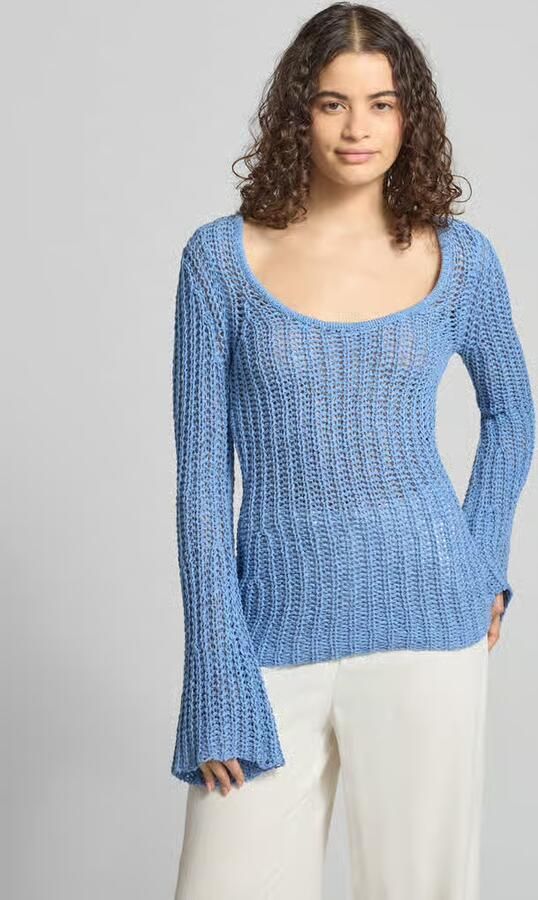 Topshop regular fit trui in gehaakte look model 'Fenja' - Foto 3