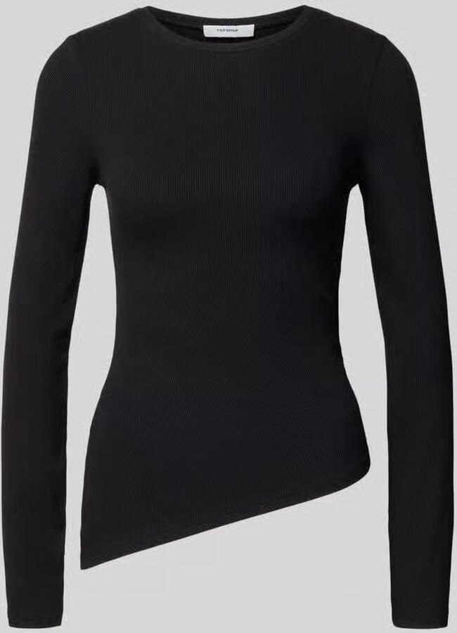 Topshop Shirt met lange mouwen in asymmetrische look model 'RIA'