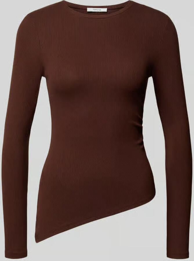 Topshop Shirt met lange mouwen in asymmetrische look model 'RIA'