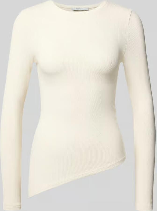 Topshop Shirt met lange mouwen in asymmetrische look model 'RIA'