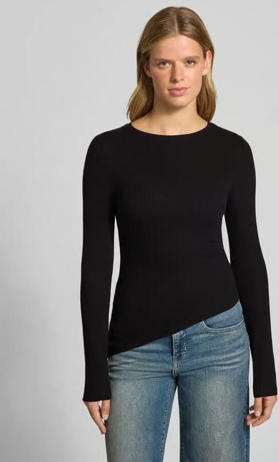 Topshop Shirt met lange mouwen in asymmetrische look model 'RIA' - Foto 3