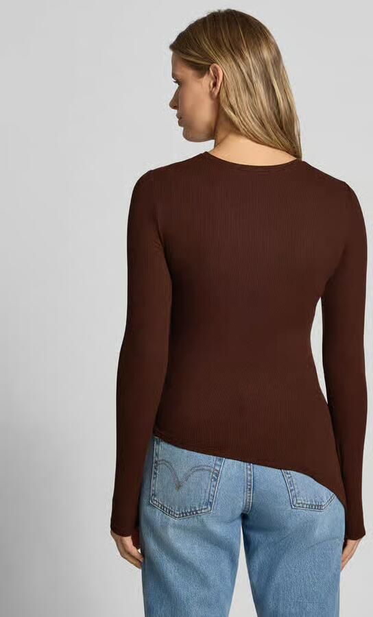 Topshop Shirt met lange mouwen in asymmetrische look model 'RIA' - Foto 2