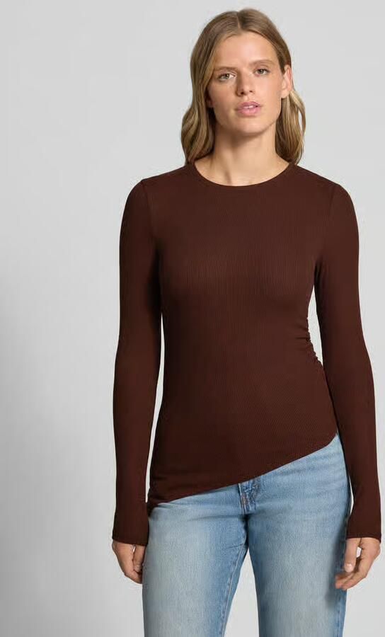 Topshop Shirt met lange mouwen in asymmetrische look model 'RIA' - Foto 3