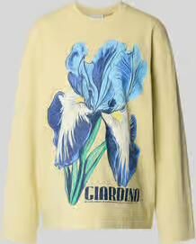 Topshop Shirt met lange mouwen met motiefprint en ronde hals
