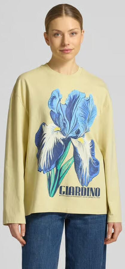 Topshop Shirt met lange mouwen met motiefprint en ronde hals - Foto 3