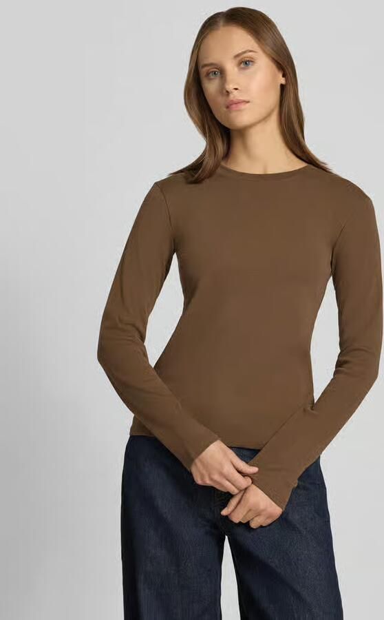 Topshop Shirt met lange mouwen met ronde hals model 'EVERYDAY' - Foto 2