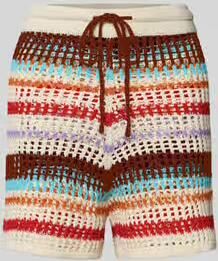 TOPSHOP regular high waist gestreepte strandshort multi gebreid - Foto 4