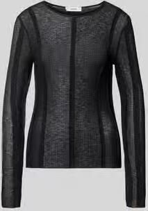 Topshop slim fit longsleeve in semitransparant design model 'Belma'