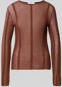 Topshop slim fit longsleeve in semitransparant design model 'Belma'