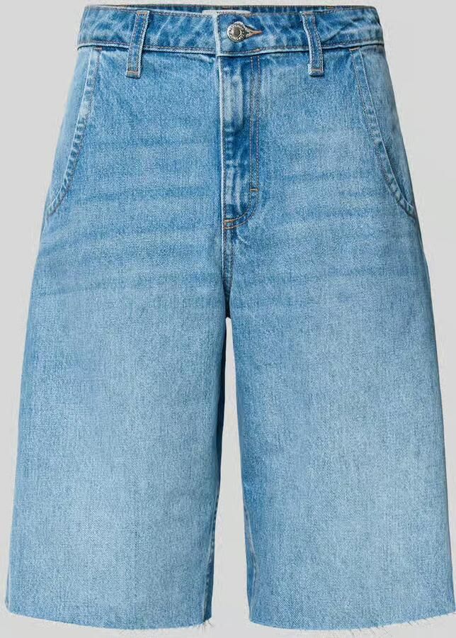 Topshop straight fit shorts in denim-look model 'Joa'