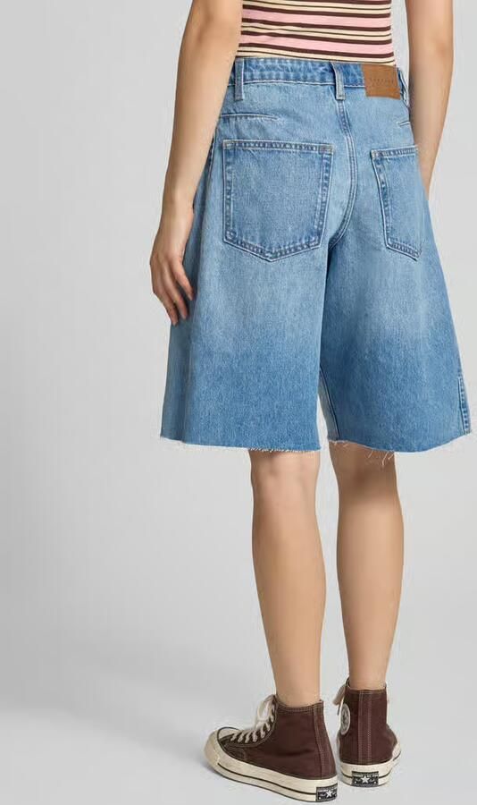 Topshop straight fit shorts in denim-look model 'Joa'