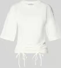 TOPSHOP regular fit T-shirt met rijgdetail ecru - Foto 3