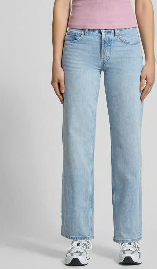 TOPSHOP Tsember Lr Wide Dnm Jeans Lb Noos low waist wide leg jeans light blue denim - Foto 5