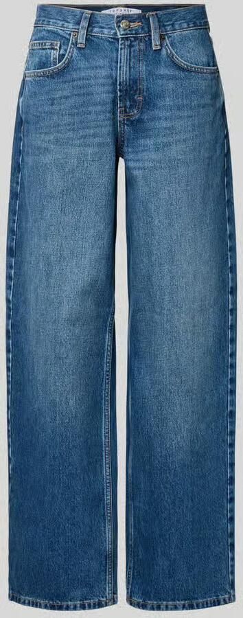 TOPSHOP Tscinch Lr Wide Dnm Jeans Mb Noos straight leg jeans medium blue denim