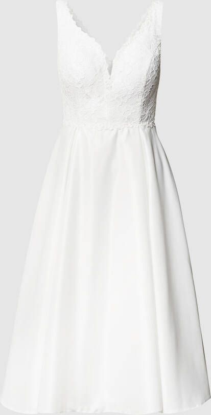 TROYDEN COLLECTION Cocktailjurk met bloemenborduursel