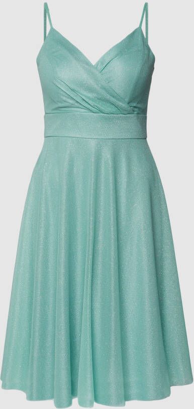 TROYDEN COLLECTION Cocktailjurk met spaghettibandjes