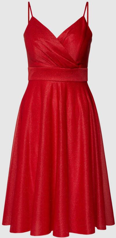 TROYDEN COLLECTION Cocktailjurk met spaghettibandjes