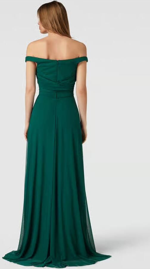 TROYDEN COLLECTION Avondjurk in off shoulder-look