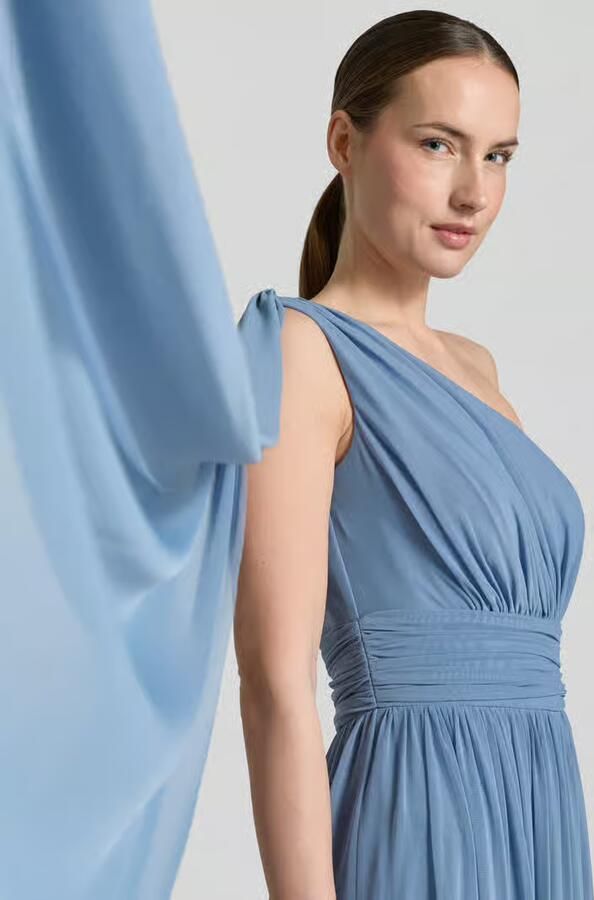 TROYDEN COLLECTION Avondjurk in one-shoulder design