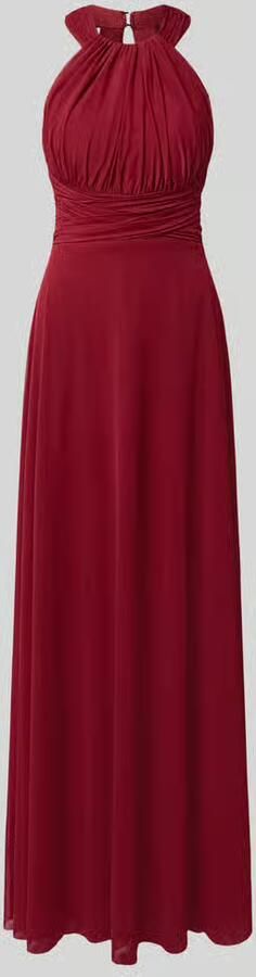 TROYDEN COLLECTION Avondjurk met halter en plooien