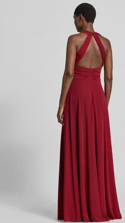 TROYDEN COLLECTION Avondjurk met halter en plooien - Foto 2