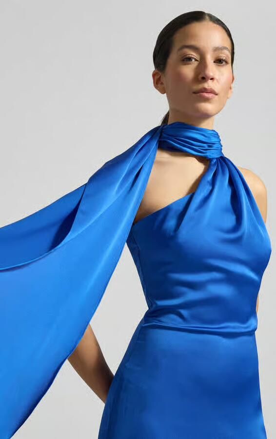 TROYDEN COLLECTION Avondjurk met halter met Sjaal - Foto 2