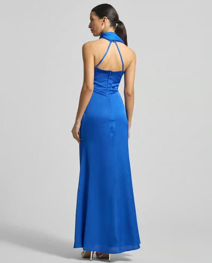 TROYDEN COLLECTION Avondjurk met halter met Sjaal - Foto 2