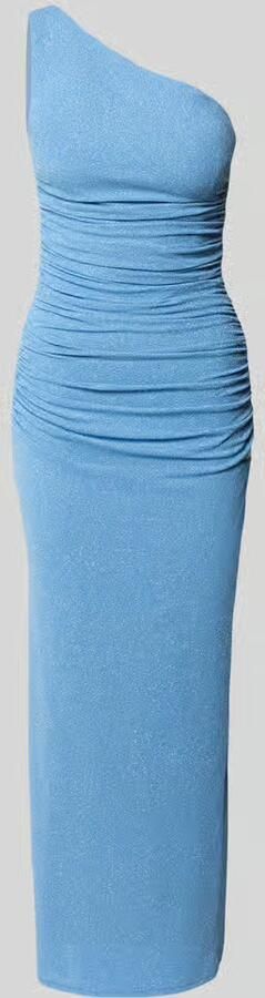 TROYDEN COLLECTION Avondjurk met one shoulder-band en plooien