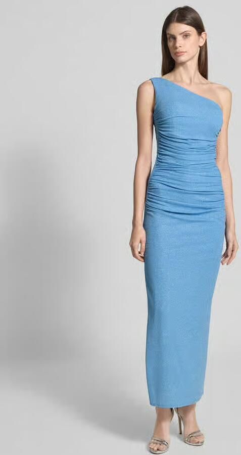 TROYDEN COLLECTION Avondjurk met one shoulder-band en plooien - Foto 3