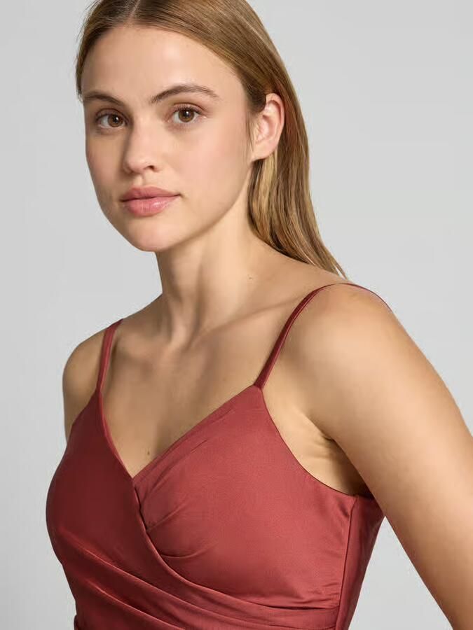 TROYDEN COLLECTION cocktailjurk met spaghettibandjes en V-hals