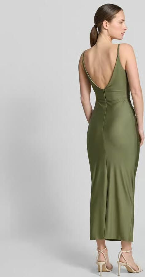 TROYDEN COLLECTION cocktailjurk met spaghettibandjes en V-hals - Foto 4
