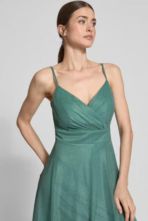 TROYDEN COLLECTION Cocktailjurk met tailleband