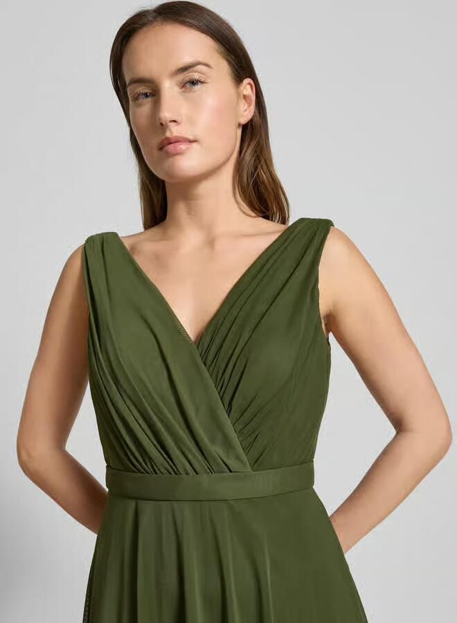 TROYDEN COLLECTION Cocktailjurk met V-hals