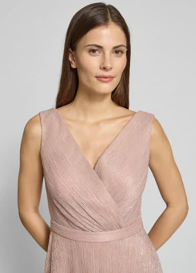 TROYDEN COLLECTION Knielange cocktailjurk met V-hals - Foto 2