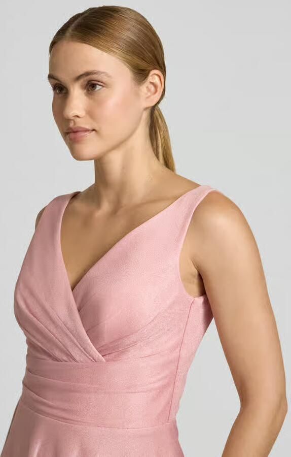 TROYDEN COLLECTION Knielange cocktailjurk met V-hals