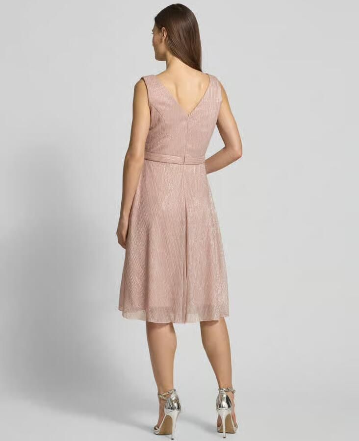 TROYDEN COLLECTION Knielange cocktailjurk met V-hals