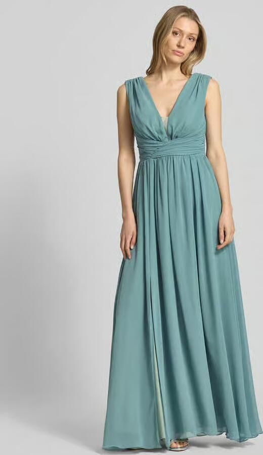 TROYDEN COLLECTION maxi-jurk met tailleband en draperieën - Foto 2
