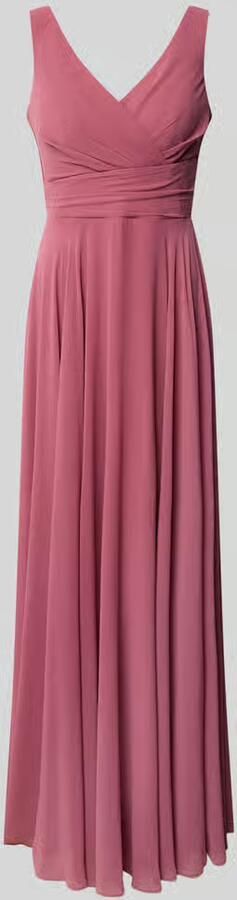 TROYDEN COLLECTION maxi-jurk van chiffon in wikkellook