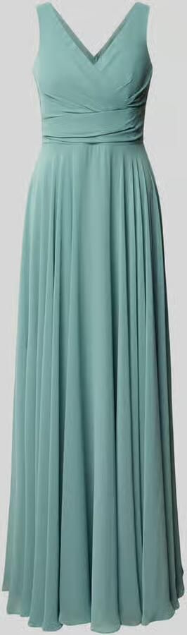 TROYDEN COLLECTION maxi-jurk van chiffon in wikkellook
