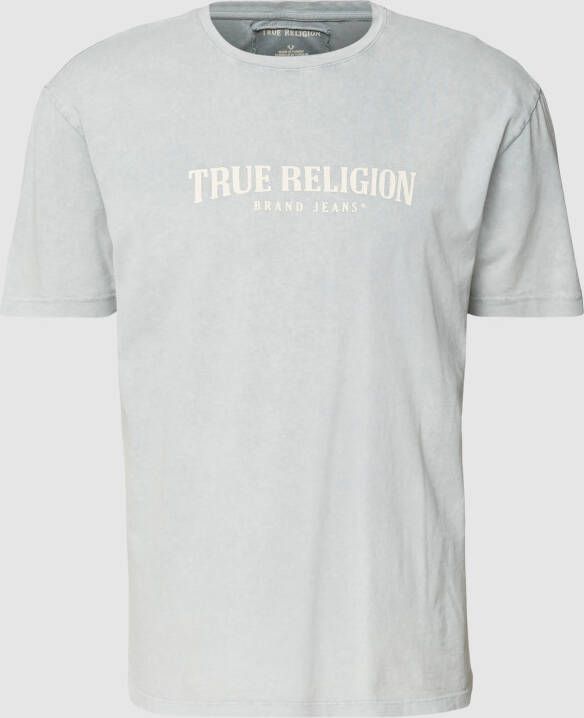 True Religion T-shirt met labelprint