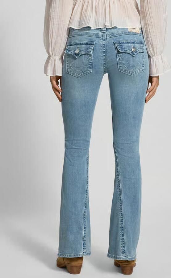 True Religion Low rise flared jeans met steekzakken model 'JOEY'