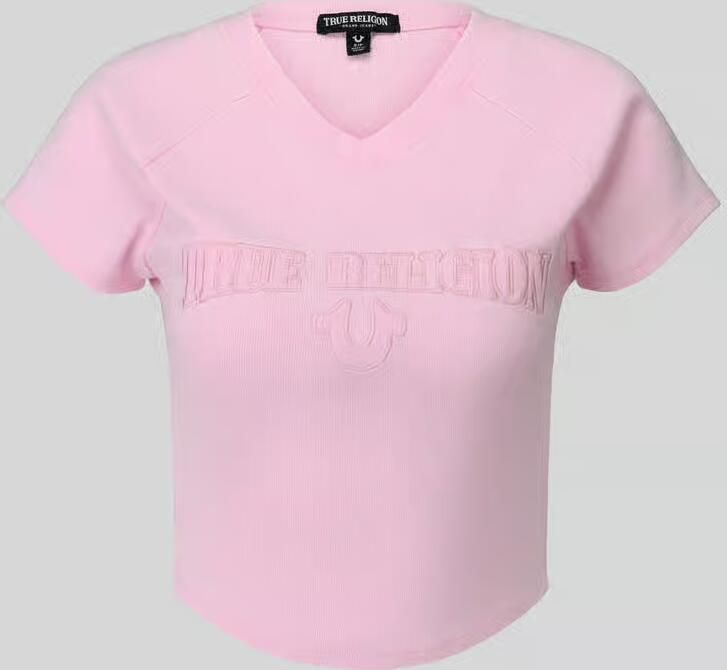 True Religion Slim fit kort top van katoenmix model 'ribbed baby' - Foto 2