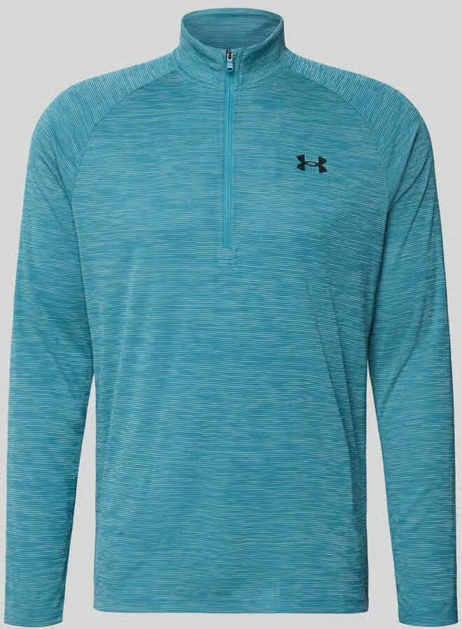 Under Armour Functioneel shirt met logo en ritssluiting